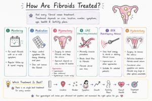 fibroid treatment options based on symptoms, fibroid characteristics and fertility plans.
