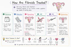 fibroid treatment options based on symptoms, fibroid characteristics and fertility plans.